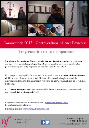 La Alianza Francesa abre convocatoria para proyectos de arte contempor&aacute;neo