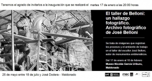 Exposici&oacute;n fotogr&aacute;fica sobre el taller de Belloni, en la sede de la Colecci&oacute;n Garc&iacute;a Uriburu en Maldonado