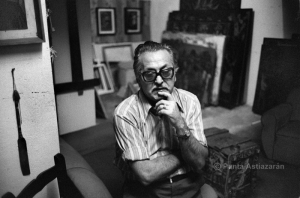 Luis Solari en su estudio, a&ntilde;o 1976