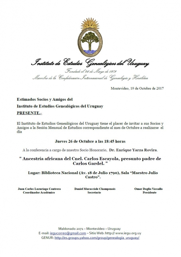 Invitaci&oacute;n a conferencia