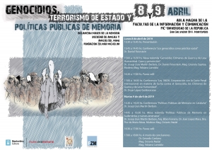 Conferencia: Genocidios, terrorismo de estado y pol&iacute;ticas p&uacute;blicas de memoria
