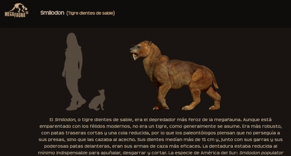 Smilodon. Si lo ven, corran.